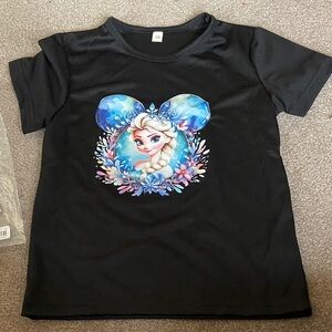 Disney Black T-Shirt with Elsa Design